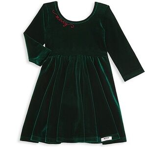 Worthy Threads Holiday Twirly Dress Green